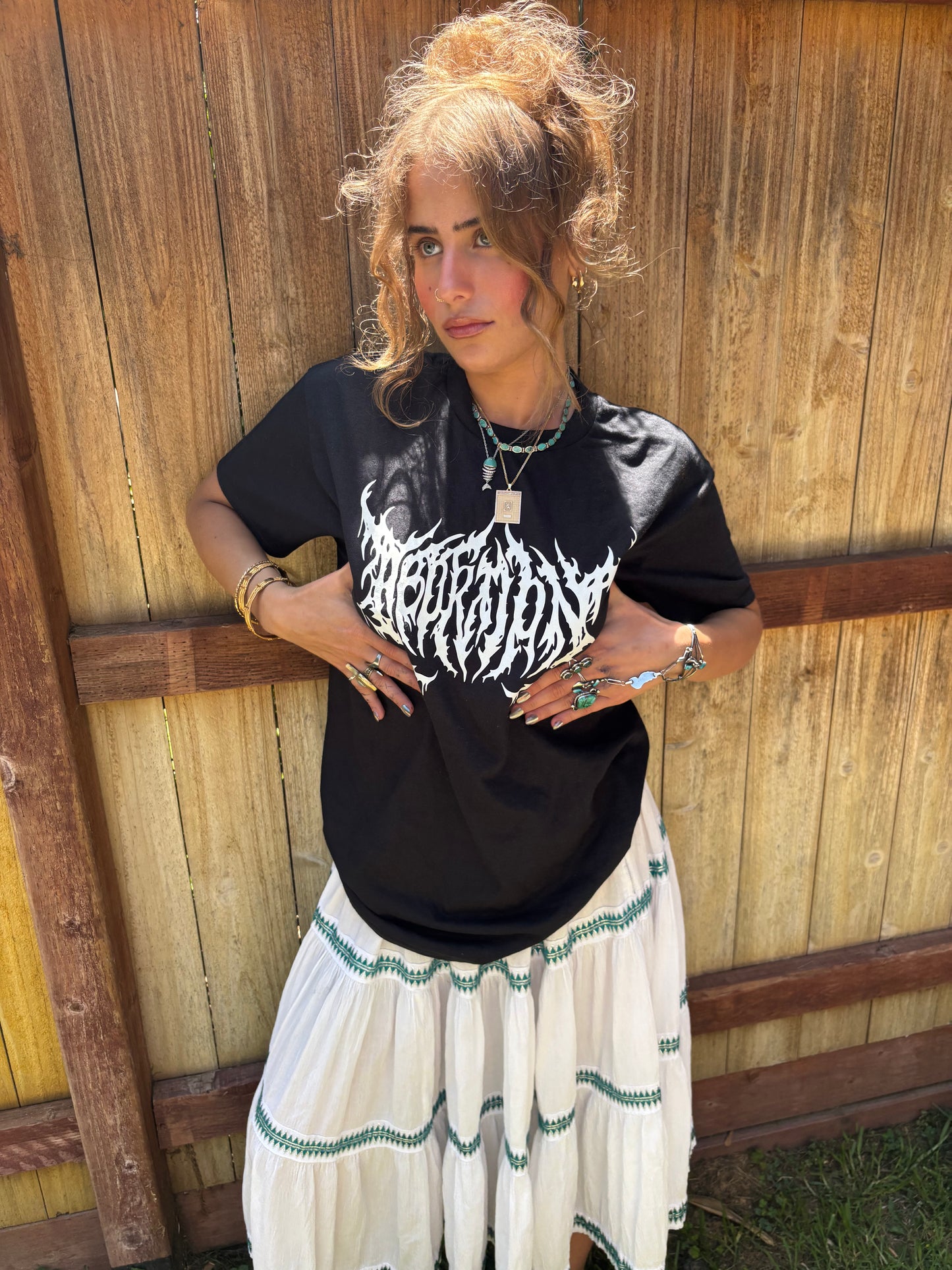 Abortion Metal Font T-shirt